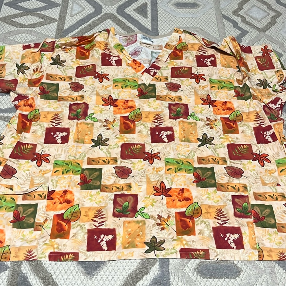 Fall scrub top
